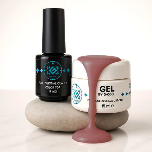 Hard Gel #10 + Color Top #6 Hard Gel #10 + Color Top #6