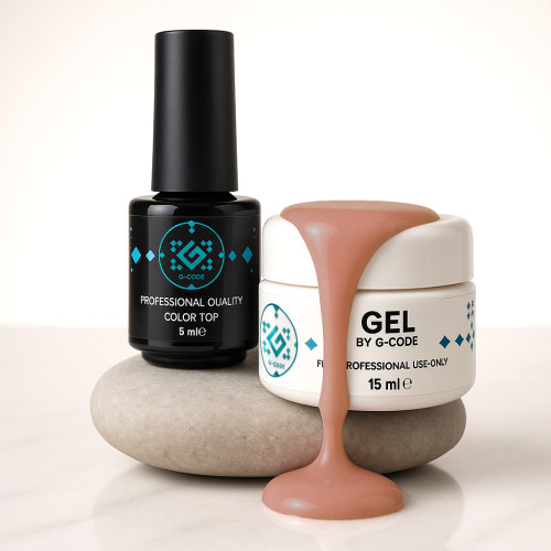 Hard Gel #5 + Color Top #5 Hard Gel #5 + Color Top #5